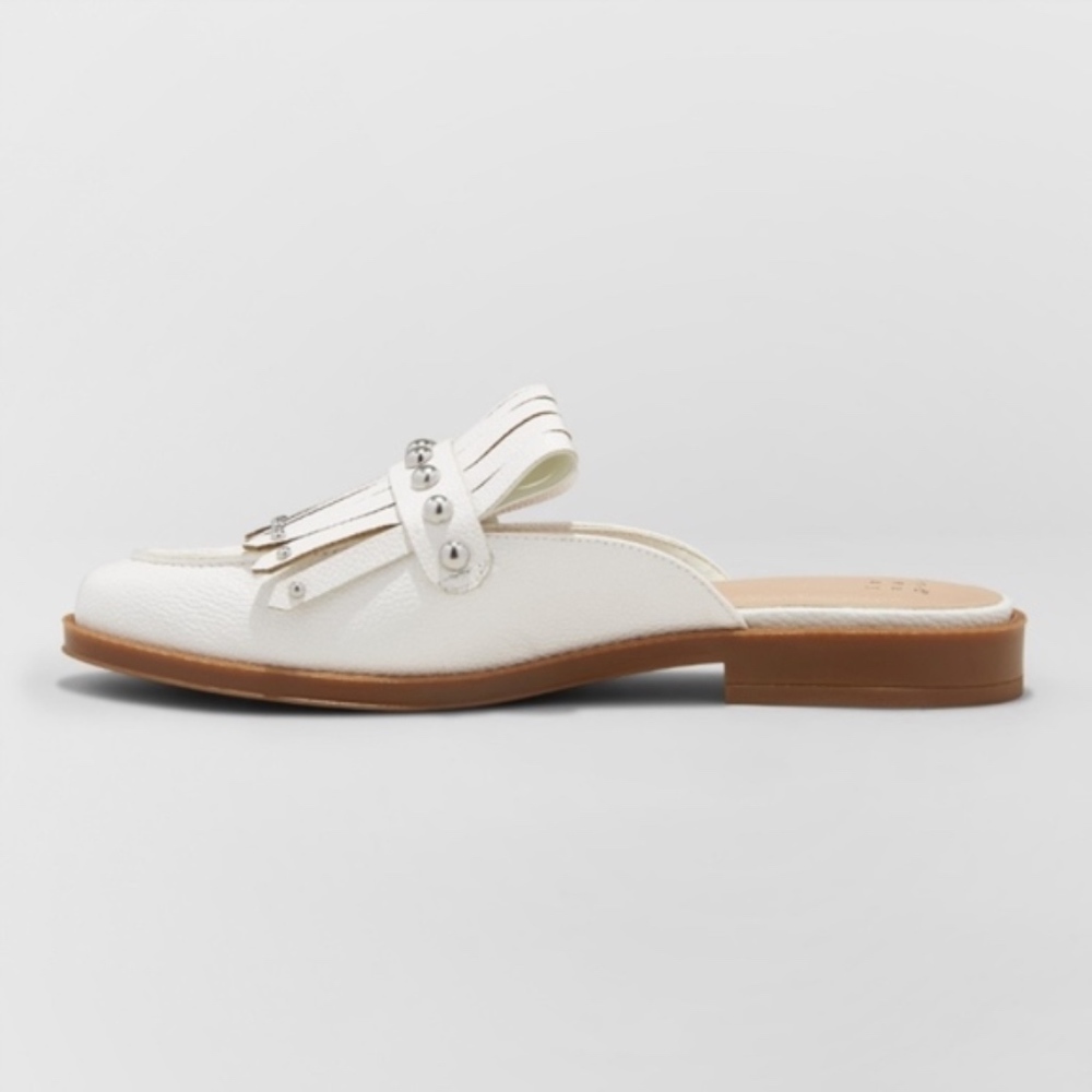 A New Day Karoline Backless Mules White New - Picture 4 of 5